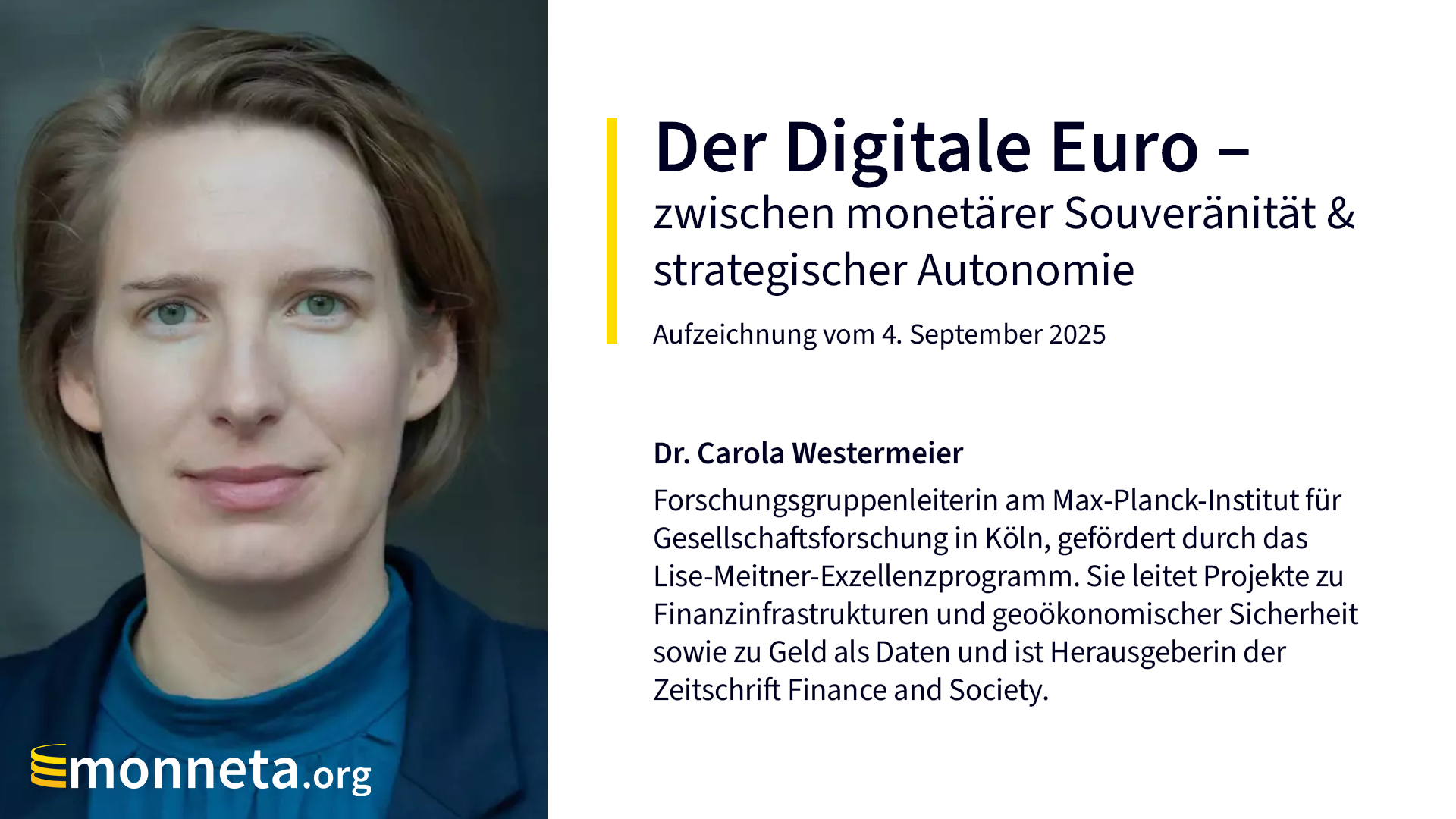 Thumbnail zum Online-Vortrag von Dr. Carola Westermeier